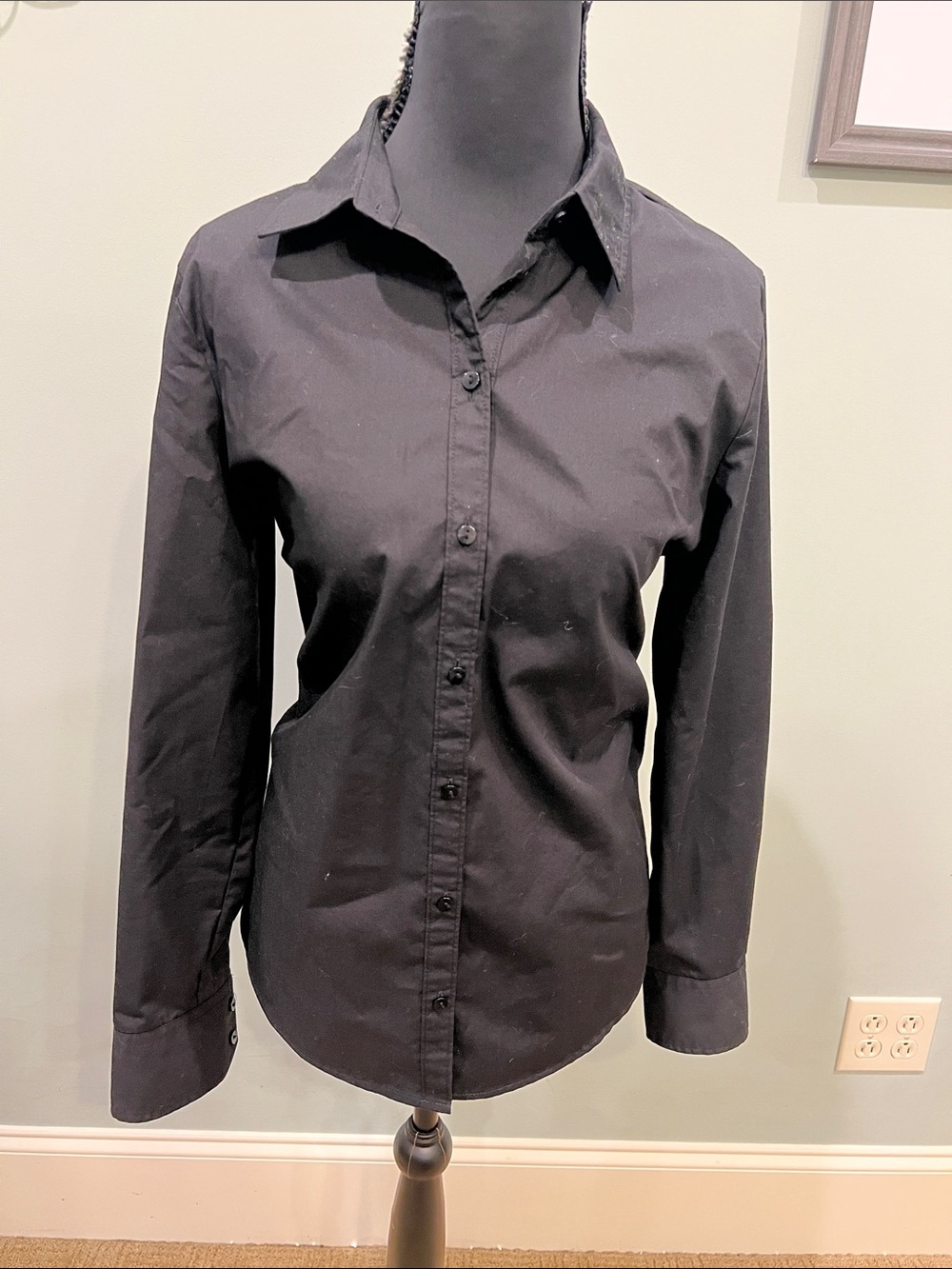 Worthington Black Long-Sleeve Dress Shirt